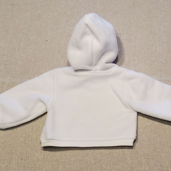 Middleton Reborn Doll White Hooded Fleece Doll Jacket Outfit - Picture 9 of 9